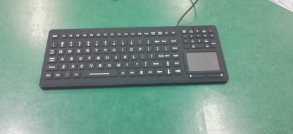 IP68 Waterproof Silicone Keyboard with Touchpad and Numeric Medical Keypad