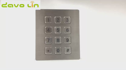 USB Terminal Keyboards Waterproof Metal Numeric Keypad With 12 Keys For Access Control Parcel Locker