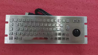Industrial Kiosk Keypads Custom Vandal Proof Metal Keyboards With Trackball