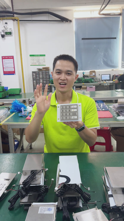 16 Keys Panel Mount Vandal Proof Rugged Metal Keypad With Waterproof Silicone Cover