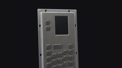 Black 18 Keys IP65 Compact Vandal Proof Stainless Steel Industrial Metal Numeric Keypad