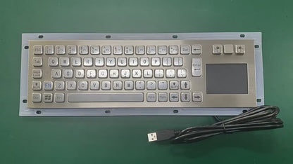 Ultra-thin IP65 Waterproof Rugged Industrial Metal Keyboards With Touchpad USB Interface For Self-Service Terminal Ship Console Simulator